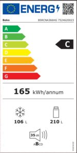 Kombinovaná chladnička Beko B5RCNA366HG – Obrázok 3