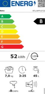 Zhora plnená práčka Beko BTL1WFP10722 – Obrázok 2