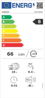 Umývačka riadu Gorenje GS673B90X – Obrázok 2